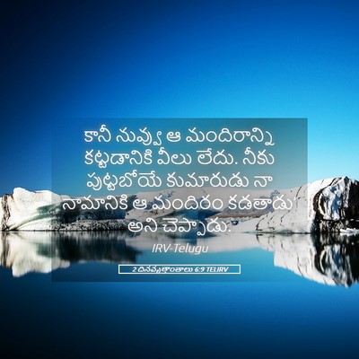 Picture 05 - 2 దినవృత్తాంతాలు 6:9 TELIRV - కానీ నువ్వు ఆ - Bible Verse Picture