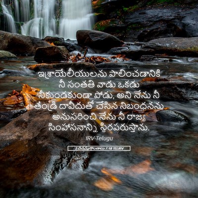 Picture 05 - 2 దినవృత్తాంతాలు 7:18 TELIRV - ఇశ్రాయేలీయులను - Bible Verse Picture