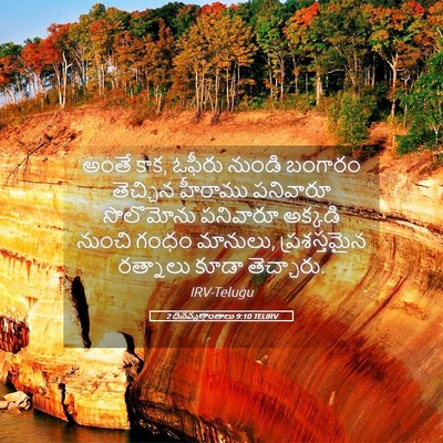 Picture 05 - 2 దినవృత్తాంతాలు 9:10 TELIRV - అంతే కాక, ఓఫీరు - Bible Verse Picture