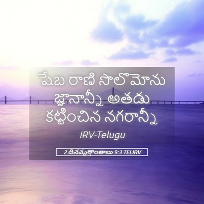 Picture 05 - 2 దినవృత్తాంతాలు 9:3 TELIRV - షేబ రాణి సొలొమోను - Bible Verse Picture