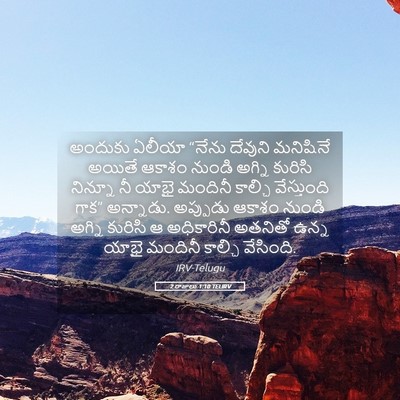 Picture 05 - 2 రాజులు 1:10 TELIRV - అందుకు ఏలీయా - Bible Verse Picture