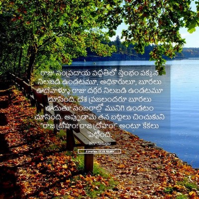Picture 05 - 2 రాజులు 11:14 TELIRV - రాజు సంప్రదాయ - Bible Verse Picture