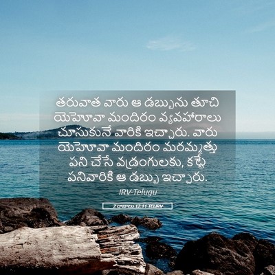 Picture 05 - 2 రాజులు 12:11 TELIRV - తరువాత వారు ఆ - Bible Verse Picture