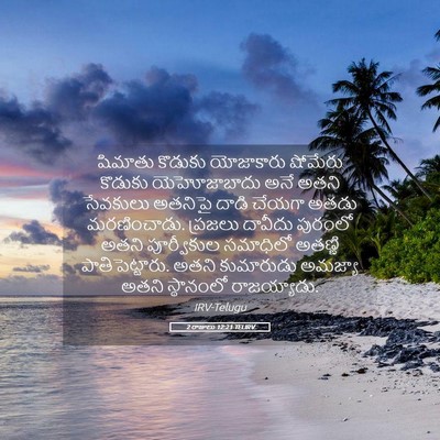Picture 05 - 2 రాజులు 12:21 TELIRV - షిమాతు కొడుకు - Bible Verse Picture