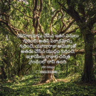 Picture 05 - 2 రాజులు 14:15 TELIRV - యెహోయాషు చేసిన - Bible Verse Picture