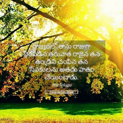 Picture 05 - 2 రాజులు 14:5 TELIRV - రాజ్యంలో తాను - Bible Verse Picture