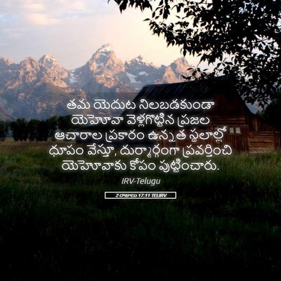 Picture 05 - 2 రాజులు 17:11 TELIRV - తమ యెదుట - Bible Verse Picture