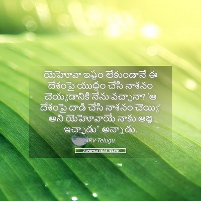 Picture 05 - 2 రాజులు 18:25 TELIRV - యెహోవా ఇష్టం - Bible Verse Picture