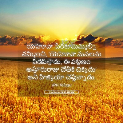 Picture 05 - 2 రాజులు 18:30 TELIRV - యెహోవా పేరట - Bible Verse Picture