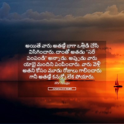 Picture 05 - 2 రాజులు 2:17 TELIRV - అయితే వారు అతణ్ణి - Bible Verse Picture