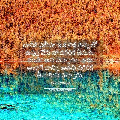 Picture 05 - 2 రాజులు 2:20 TELIRV - దానికి ఎలీషా “ఒక - Bible Verse Picture