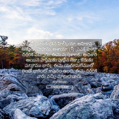 Picture 05 - 2 రాజులు 22:14 TELIRV - కాబట్టి యాజకుడైన - Bible Verse Picture