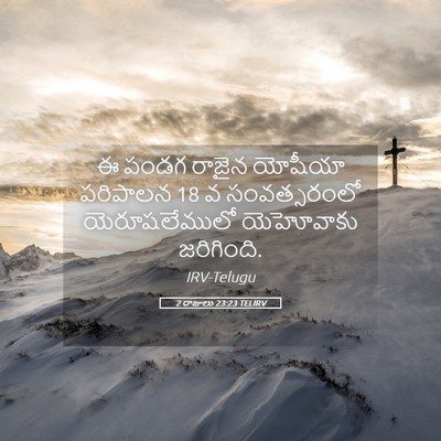 Picture 05 - 2 రాజులు 23:23 TELIRV - ఈ పండగ రాజైన - Bible Verse Picture