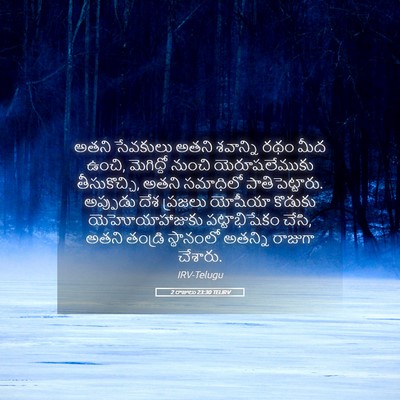 Picture 05 - 2 రాజులు 23:30 TELIRV - అతని సేవకులు అతని - Bible Verse Picture