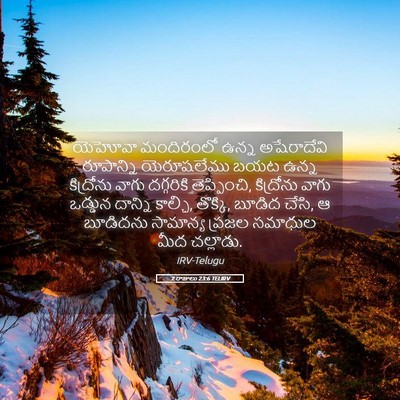 Picture 05 - 2 రాజులు 23:6 TELIRV - యెహోవా మందిరంలో - Bible Verse Picture