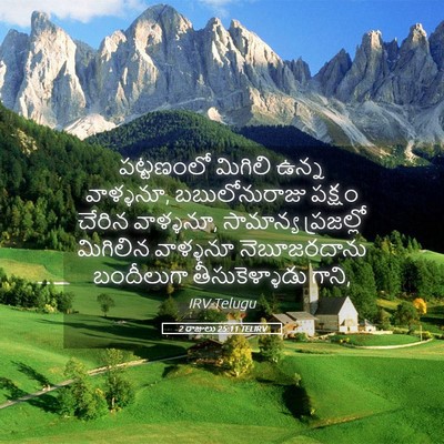 Picture 05 - 2 రాజులు 25:11 TELIRV - పట్టణంలో మిగిలి - Bible Verse Picture