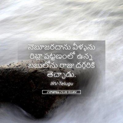 Picture 05 - 2 రాజులు 25:20 TELIRV - నెబూజరదాను - Bible Verse Picture