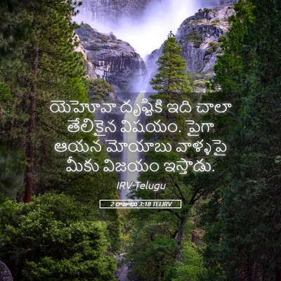 Picture 05 - 2 రాజులు 3:18 TELIRV - యెహోవా దృష్టికి - Bible Verse Picture