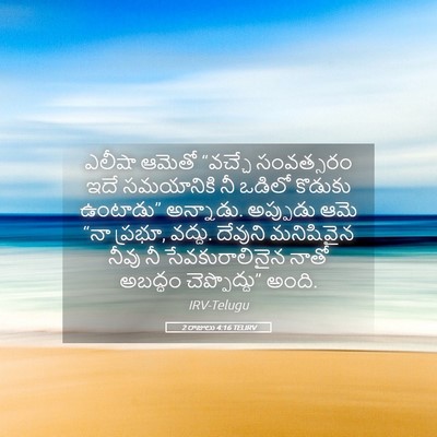 Picture 05 - 2 రాజులు 4:16 TELIRV - ఎలీషా ఆమెతో - Bible Verse Picture