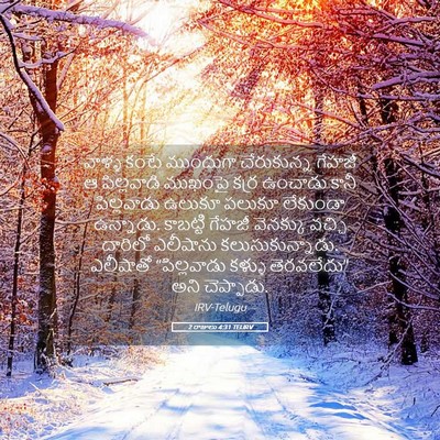 Picture 05 - 2 రాజులు 4:31 TELIRV - వాళ్ళ కంటే - Bible Verse Picture