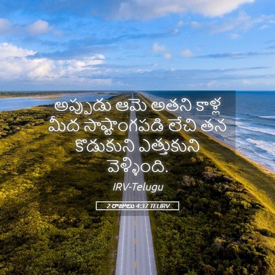 Picture 05 - 2 రాజులు 4:37 TELIRV - అప్పుడు ఆమె అతని - Bible Verse Picture