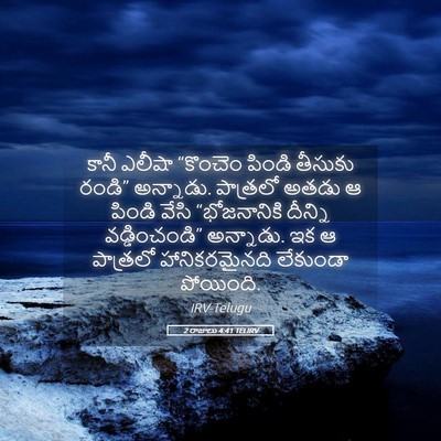 Picture 05 - 2 రాజులు 4:41 TELIRV - కానీ ఎలీషా - Bible Verse Picture