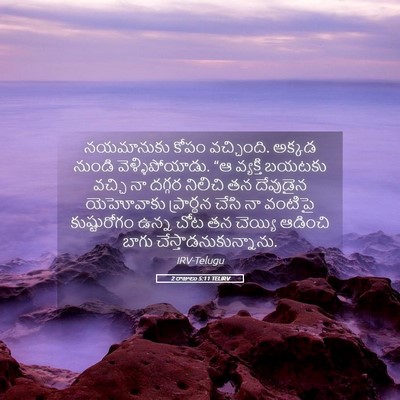 Picture 05 - 2 రాజులు 5:11 TELIRV - నయమానుకు కోపం - Bible Verse Picture