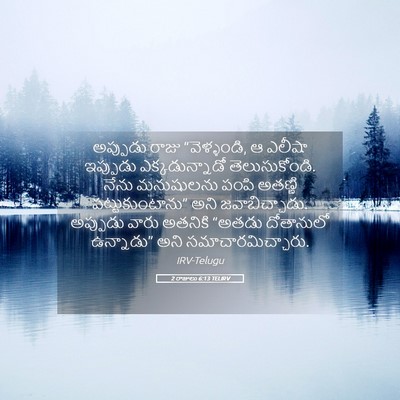 Picture 05 - 2 రాజులు 6:13 TELIRV - అప్పుడు రాజు - Bible Verse Picture