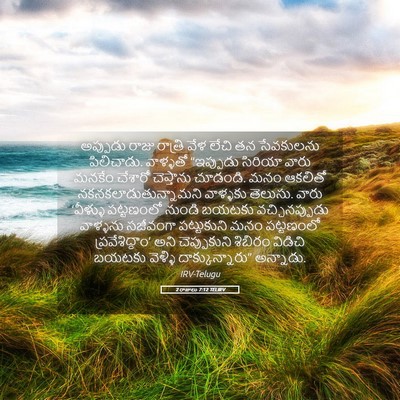 Picture 05 - 2 రాజులు 7:12 TELIRV - అప్పుడు రాజు - Bible Verse Picture