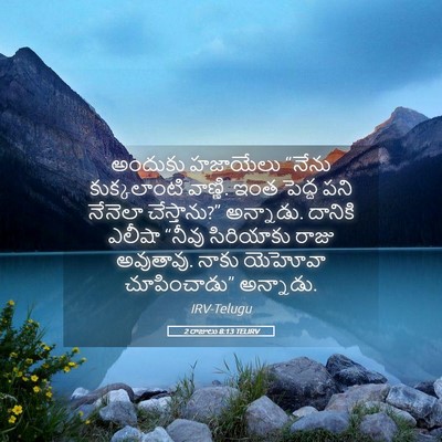 Picture 05 - 2 రాజులు 8:13 TELIRV - అందుకు హజాయేలు - Bible Verse Picture
