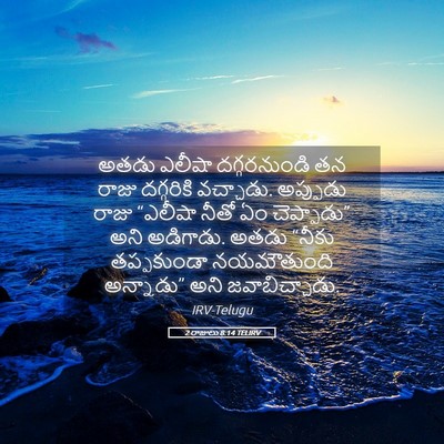 Picture 05 - 2 రాజులు 8:14 TELIRV - అతడు ఎలీషా - Bible Verse Picture