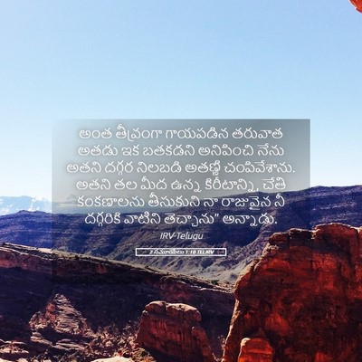 Picture 05 - 2 సమూయేలు 1:10 TELIRV - అంత తీవ్రంగా - Bible Verse Picture
