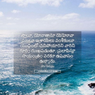 Picture 05 - 2 సమూయేలు 1:12 TELIRV - సౌలూ, యోనాతానూ - Bible Verse Picture