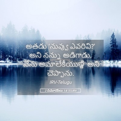 Picture 05 - 2 సమూయేలు 1:8 TELIRV - అతడు ‘నువ్వు - Bible Verse Picture