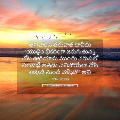 Picture 05 - 2 సమూయేలు 11:14 TELIRV - తెల్లవారిన తరువాత - Bible Verse Picture
