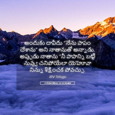 Picture 05 - 2 సమూయేలు 12:13 TELIRV - అందుకు దావీదు - Bible Verse Picture