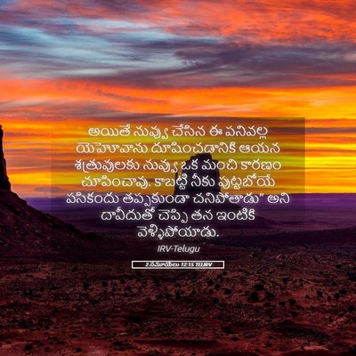 Picture 05 - 2 సమూయేలు 12:15 TELIRV - అయితే నువ్వు - Bible Verse Picture