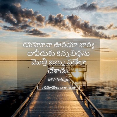 Picture 05 - 2 సమూయేలు 12:16 TELIRV - యెహోవా ఊరియా - Bible Verse Picture