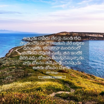 Picture 05 - 2 సమూయేలు 12:20 TELIRV - అప్పుడు దావీదు - Bible Verse Picture