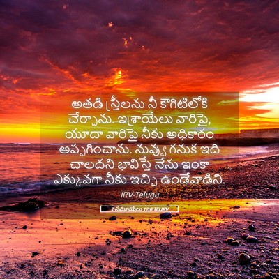Picture 05 - 2 సమూయేలు 12:8 TELIRV - అతడి స్త్రీలను నీ - Bible Verse Picture
