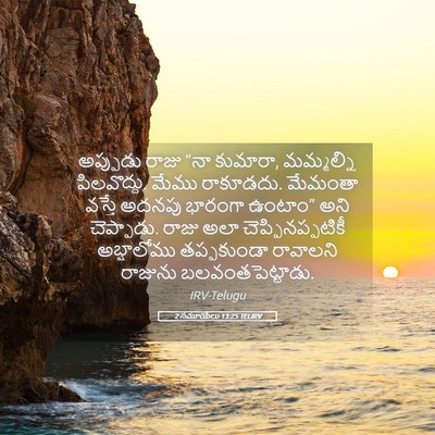 Picture 05 - 2 సమూయేలు 13:25 TELIRV - అప్పుడు రాజు “నా - Bible Verse Picture