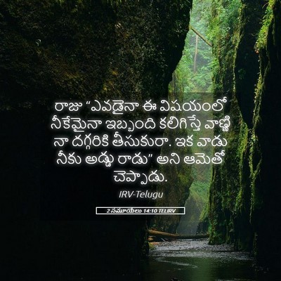 Picture 05 - 2 సమూయేలు 14:10 TELIRV - రాజు “ఎవడైనా ఈ - Bible Verse Picture