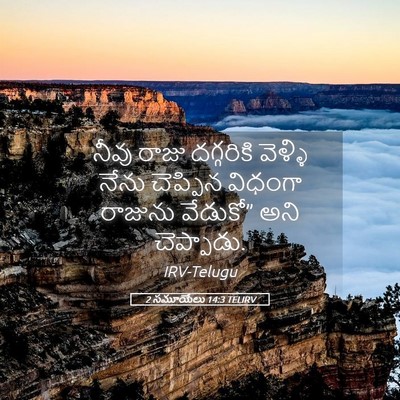 Picture 05 - 2 సమూయేలు 14:3 TELIRV - నీవు రాజు - Bible Verse Picture