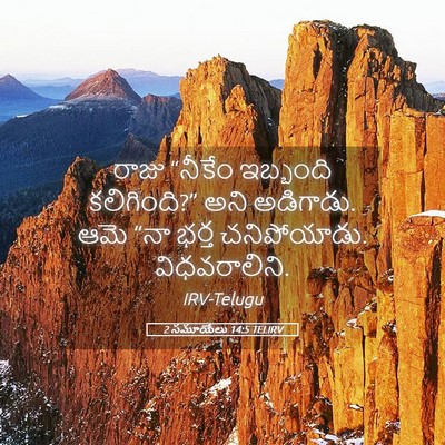 Picture 05 - 2 సమూయేలు 14:5 TELIRV - రాజు “నీకేం - Bible Verse Picture