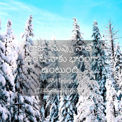 Picture 05 - 2 సమూయేలు 15:33 TELIRV - రాజు “నువ్వు నాతో - Bible Verse Picture