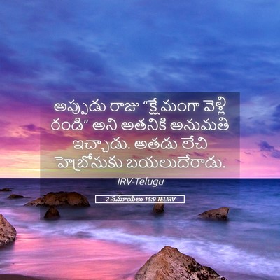 Picture 05 - 2 సమూయేలు 15:9 TELIRV - అప్పుడు రాజు - Bible Verse Picture