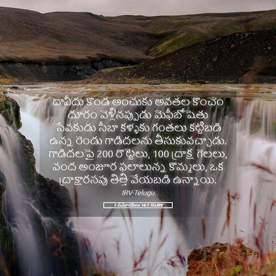 Picture 05 - 2 సమూయేలు 16:1 TELIRV - దావీదు కొండ - Bible Verse Picture