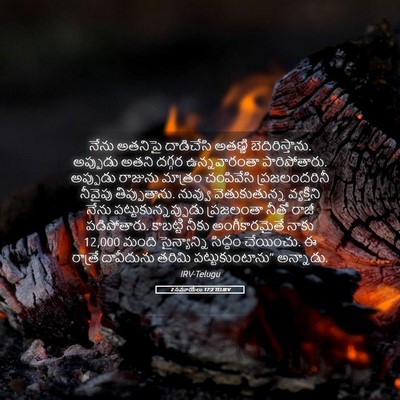 Picture 05 - 2 సమూయేలు 17:2 TELIRV - నేను అతనిపై - Bible Verse Picture