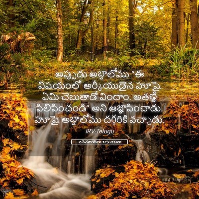 Picture 05 - 2 సమూయేలు 17:5 TELIRV - అప్పుడు అబ్షాలోము - Bible Verse Picture
