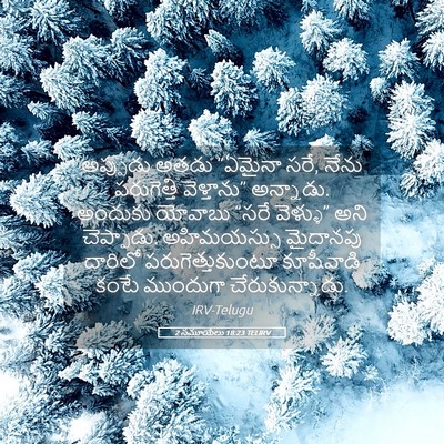 Picture 05 - 2 సమూయేలు 18:23 TELIRV - అప్పుడు అతడు - Bible Verse Picture